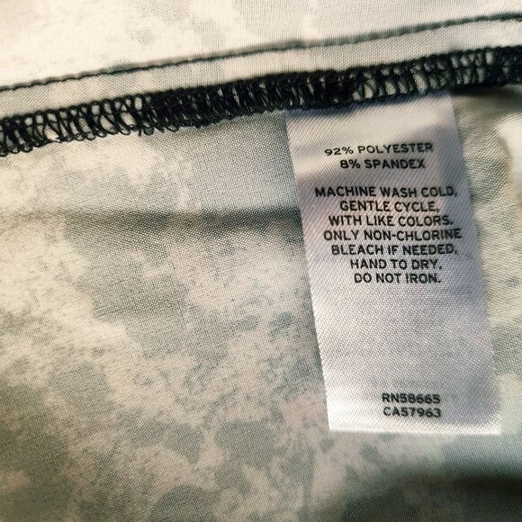 Open Edit Blk/Wht Artsy Splatter Print Long Sleeve Button-Up Long Hem Shirt Sz.L - Picture 9 of 12